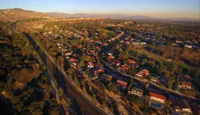 Aerial view of Porter Ranch.