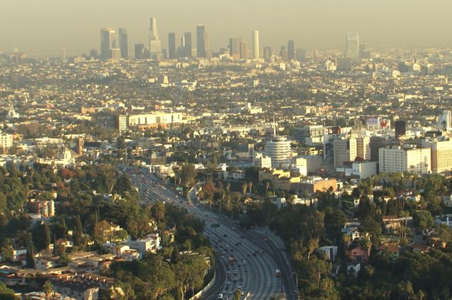 Aerial view of Los Angeles.