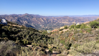 View of Malibu hills from Piuma Road, November 2019