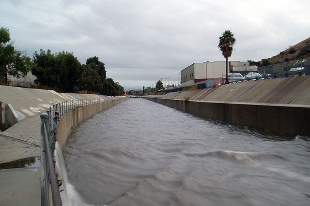 A Los Angeles waterway.