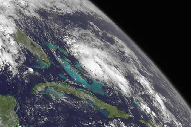 A view of Earth from space.