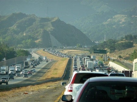 Traffic on a freeway