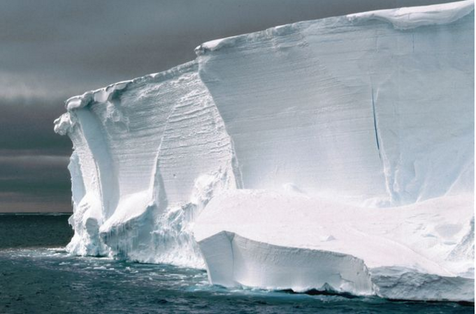 A glacier in Antarctica.