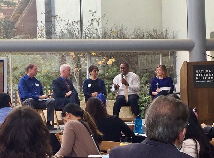 Sparking a Regional Conversation panel from the #SustainLACo kick-off event