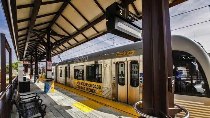 The Metro Gold Line train makes test runs, on new rail tracks on foothill extension that extends the existing Gold Line east into the San Gabriel Valley from Pasadena, as shown on March 2.