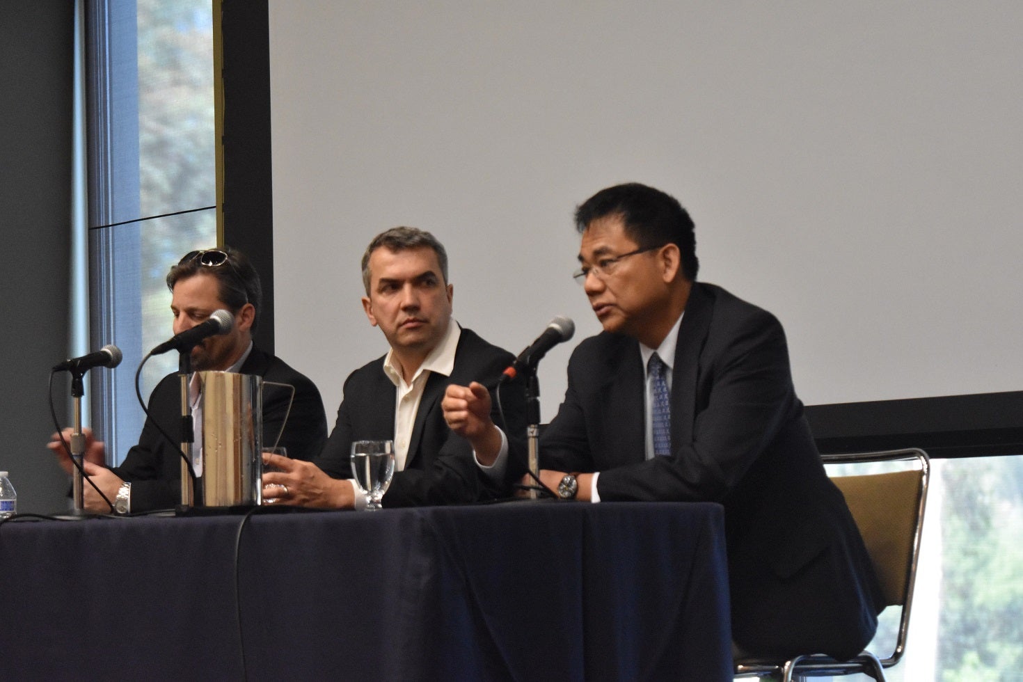 UCLA professors Erik Hoek, Laurent Pilon, and Yang Yang