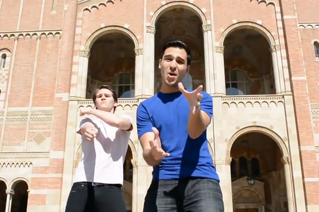 UCLA students Chris Hunter, left, and Guilherme Apollonio, right.