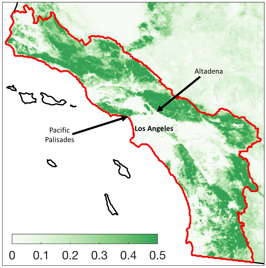 A map of coastal Southern California