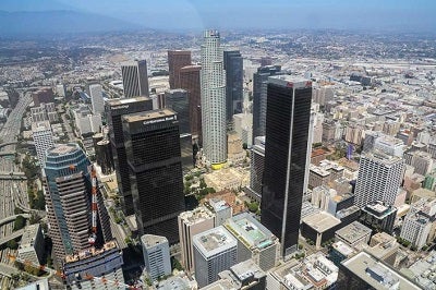 a photo of buildings in downtown LA