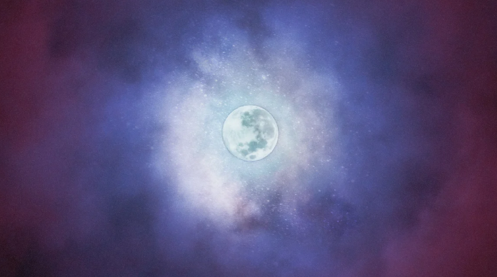 Photo of a full moon