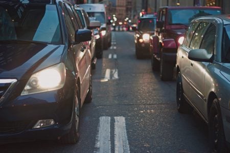 cars stopped