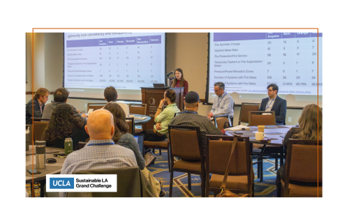 A room full of people having a discussion.