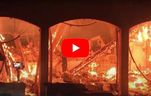 A screenshot of a video still of fire