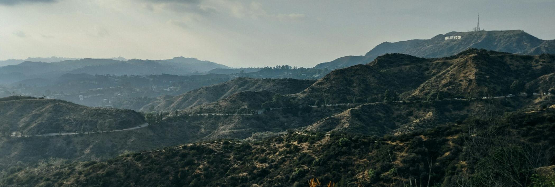 A view of the Hollywood Hills