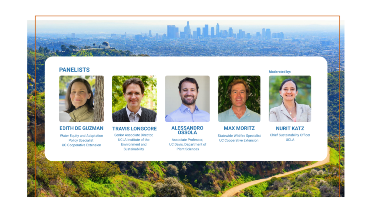 A layout of panelists from the webinar.