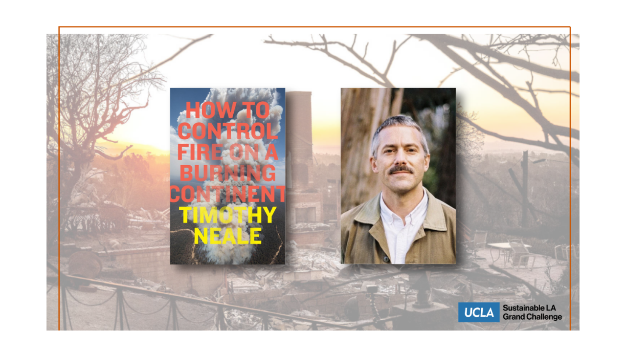 A photo of a book cover next to a photo of a man looking at the camera