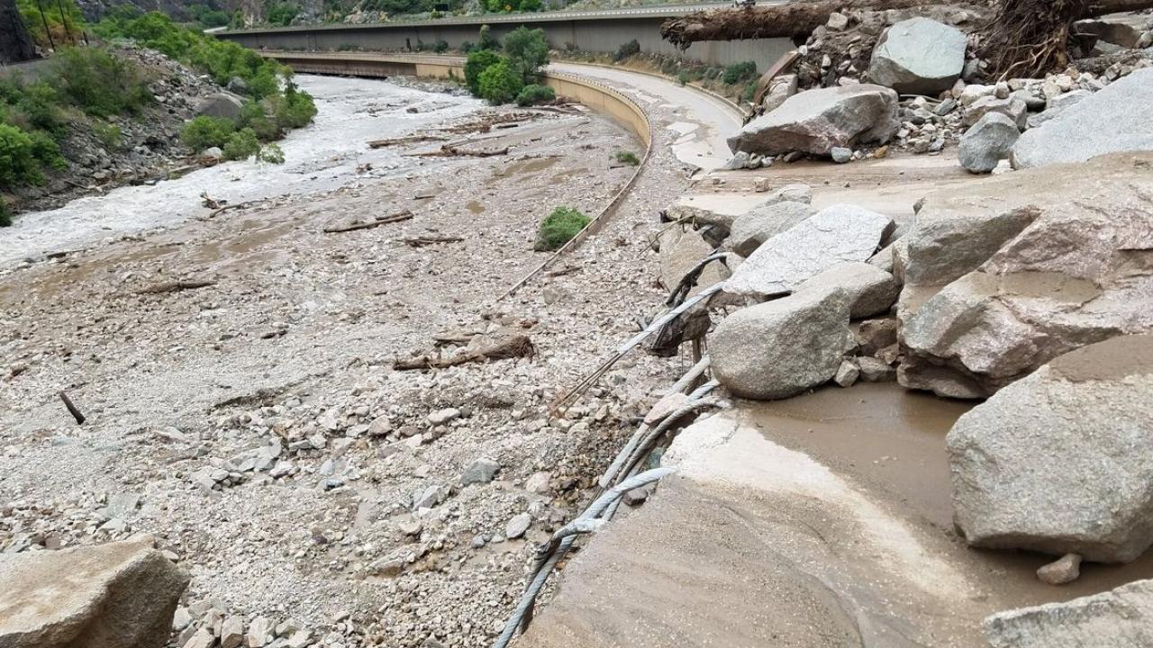 Part of Interstate 70 in Colorado washed away by flooding
