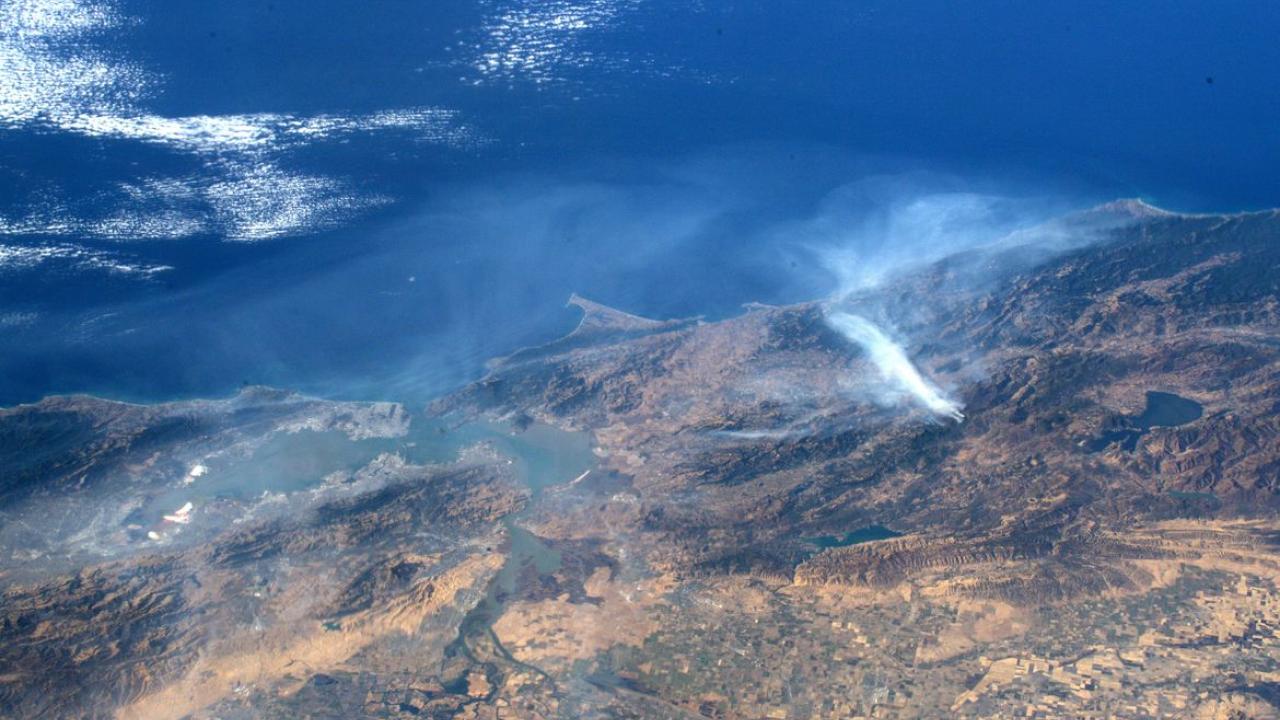 Smoke from a 2019 Northern California wildfire could be seen by astronauts aboard the International Space Station.