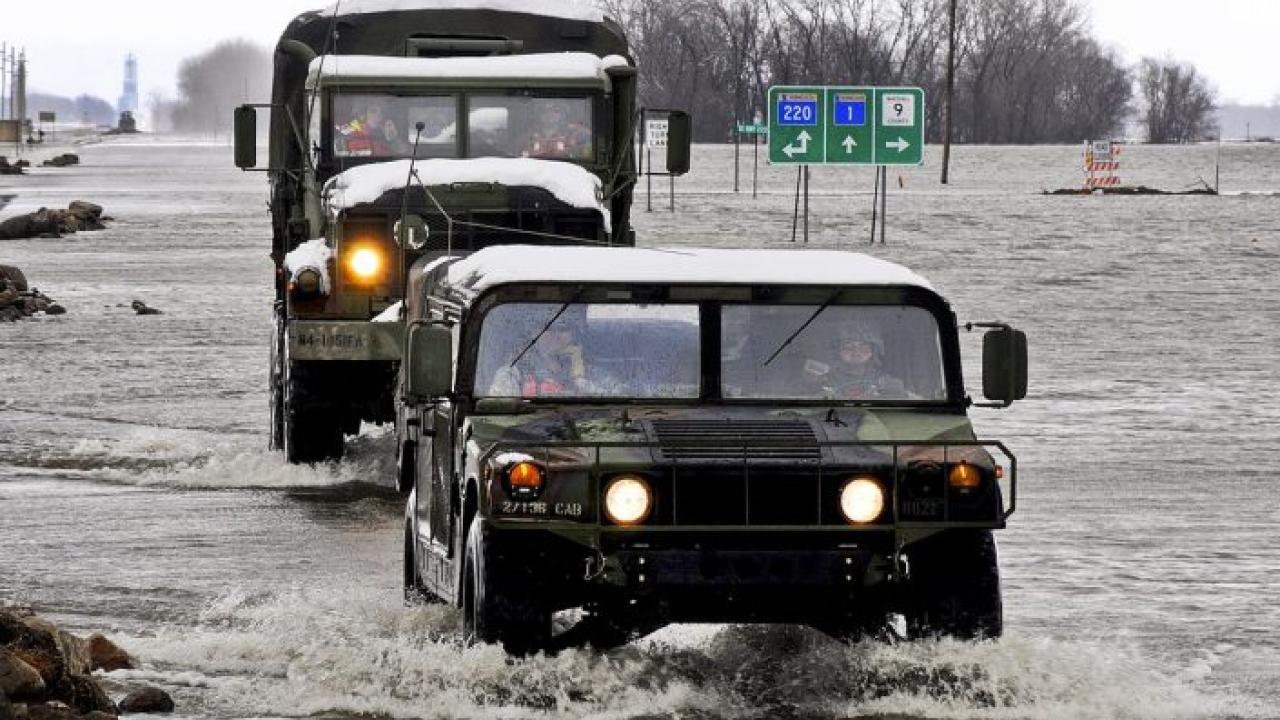 Vehicles in Minnesota Flood