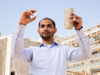 Gaurav Sant showcasing his team's invention