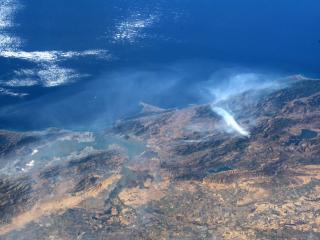Smoke from a 2019 Northern California wildfire could be seen by astronauts aboard the International Space Station.