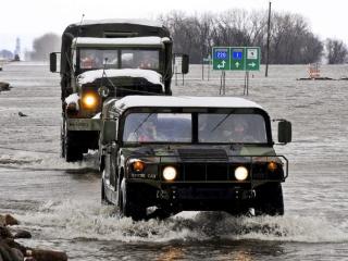 Vehicles in Minnesota Flood
